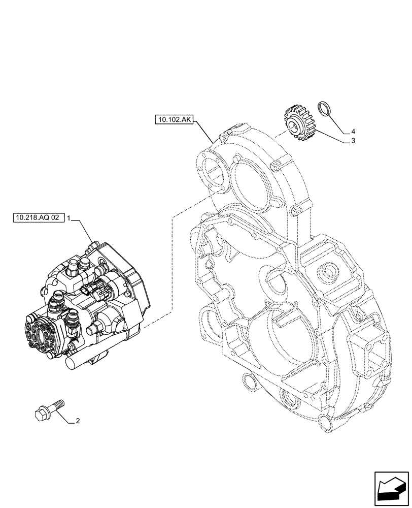 Схема запчастей Case IH F2CFE613C B043 - (10.218.AQ[01]) - FUEL INJECTION PUMP (10) - ENGINE