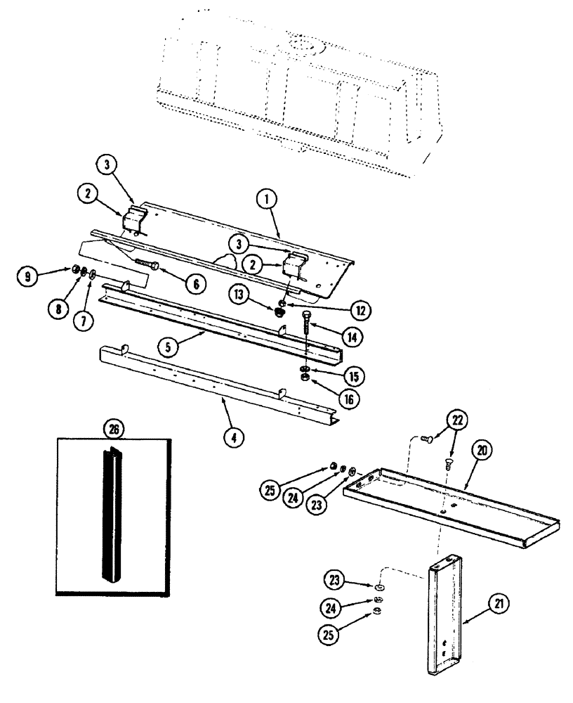 Схема запчастей Case IH 1822 - (9A-118) - WATER TANK SUPPORT, 1822 COTTON PICKER (14) - WATER SYSTEM