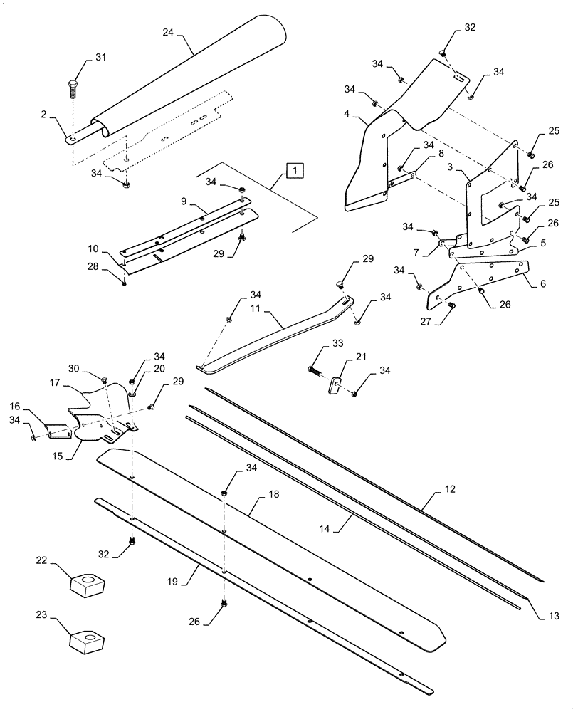 Схема запчастей Case IH 2152 - (09-66A) - ADAPTER TRANSITION FILLER KIT, EUROPEAN 