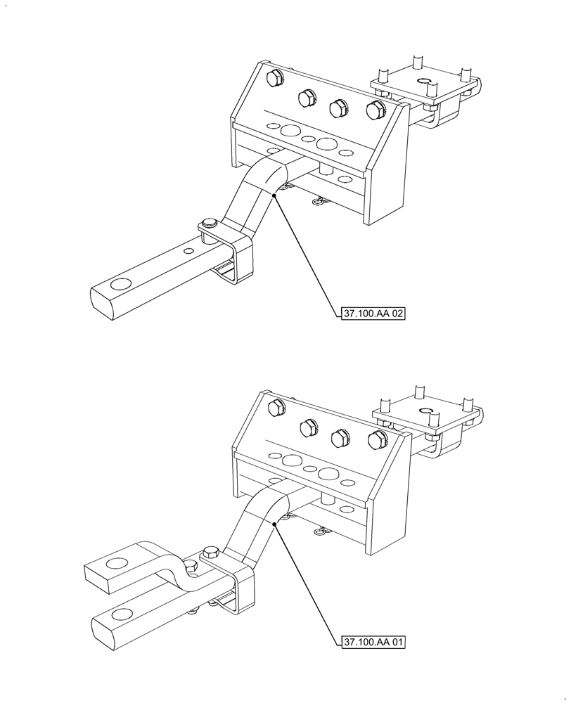 Схема запчастей Case IH FARMALL 130A - (37.000.00[03]) - PICTORIAL INDEX - HITCHES, DRAWBARS AND IMPLEMENT COUPLINGS (37) - HITCHES, DRAWBARS & IMPLEMENT COUPLINGS