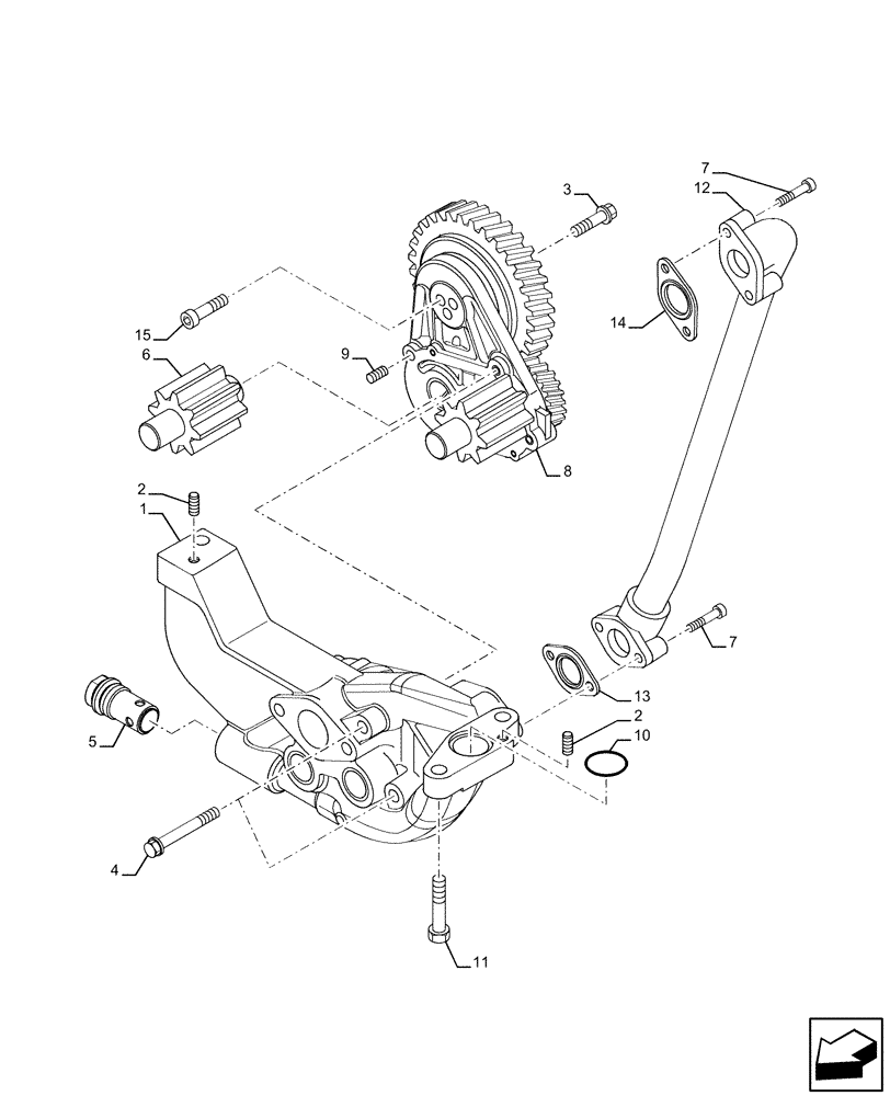 Схема запчастей Case IH FVAE2884X B200 - (10.304.AC) - PUMP, ENGINE OIL & RELATED PARTS (10) - ENGINE