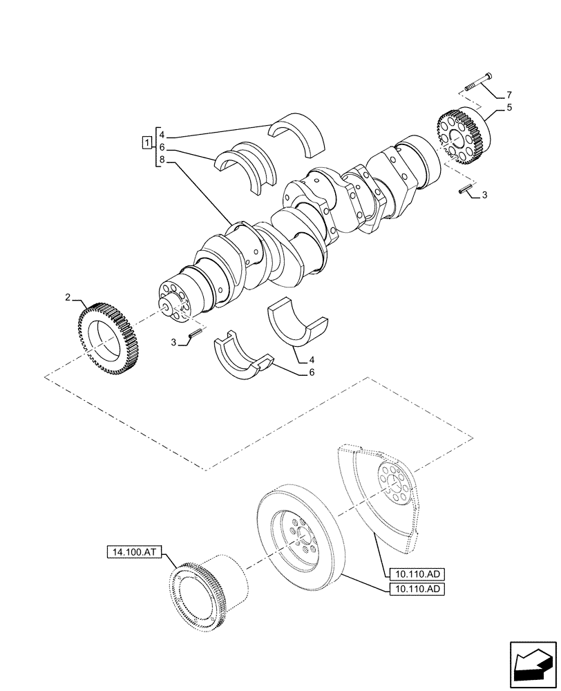 Схема запчастей Case IH FVAE2884X B200 - (10.106.AA) - CAMSHAFT - TIMING CONTROL (10) - ENGINE