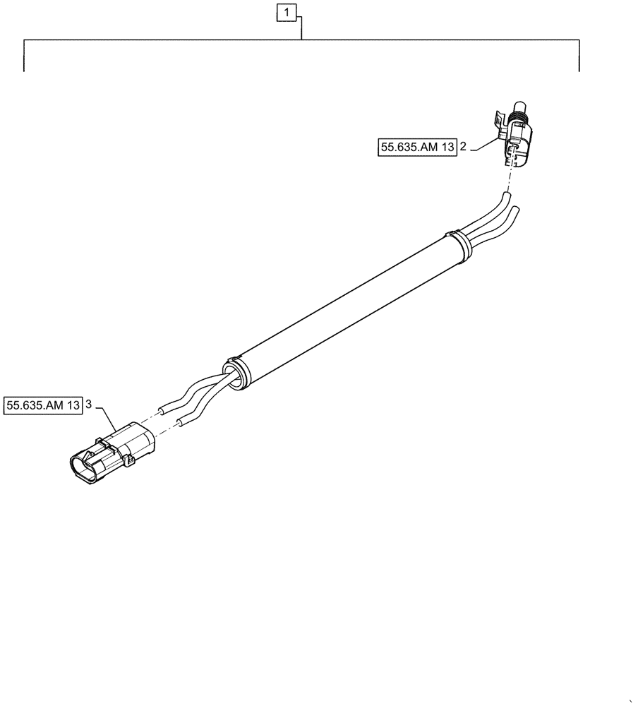 Схема запчастей Case IH PATRIOT 2250 - (55.635.AM[17]) - AIM COMMAND PRO, 5, NOZZLE HARNESS, EXTENSION (55) - ELECTRICAL SYSTEMS