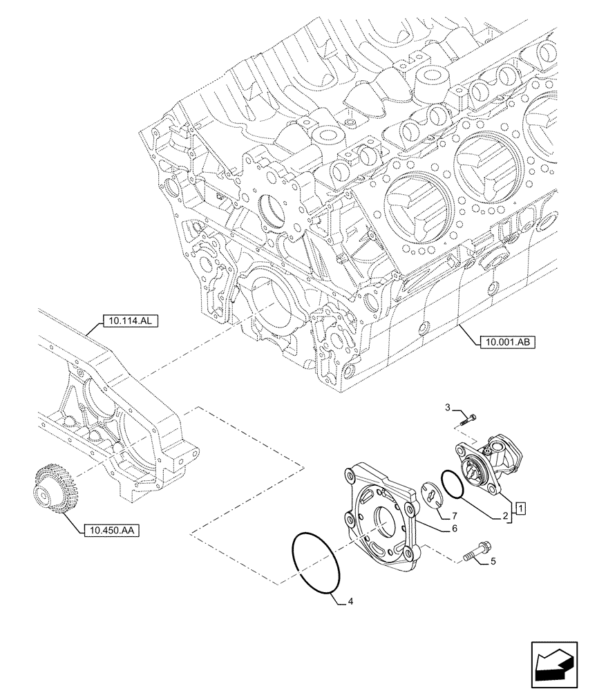 Схема запчастей Case IH FVAE2884X B200 - (10.210.AO) - FUEL PUMP LOW PRESSURE (10) - ENGINE