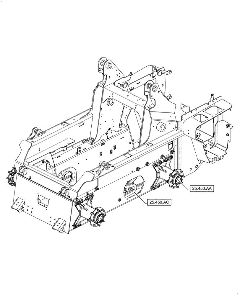 Схема запчастей Case IH SV300 - (00.000.25) - PICTORIAL INDEX - FRONT AXLE SYSTEM (00) - GENERAL & PICTORIAL INDEX