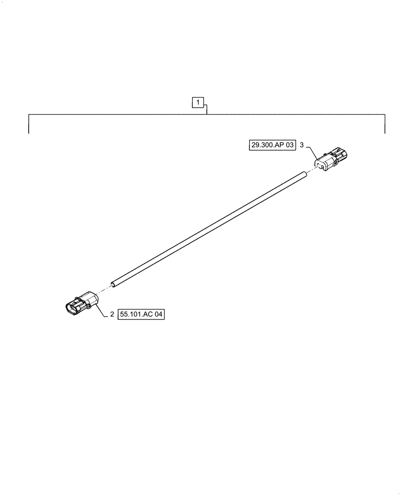 Схема запчастей Case IH 6140 - (55.101.AC[16]) - WIRE HARNESS, PGA (55) - ELECTRICAL SYSTEMS