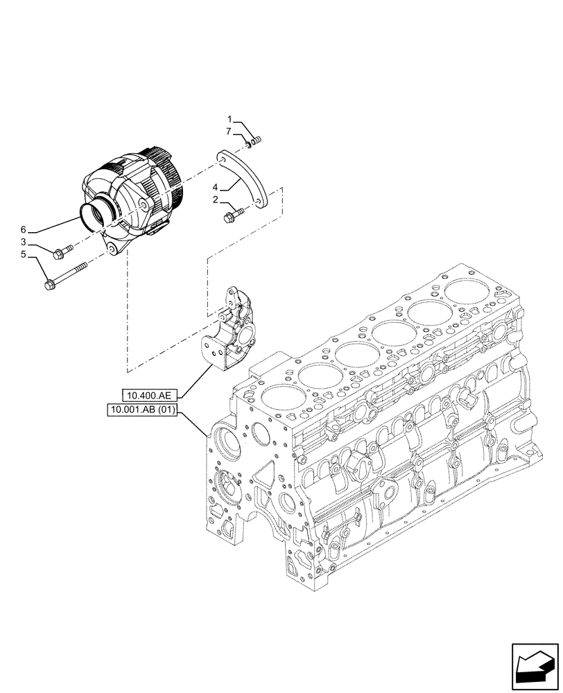 Схема запчастей Case IH F4HFE613E B005 - (55.301.AB) - SUPPORT (55) - ELECTRICAL SYSTEMS