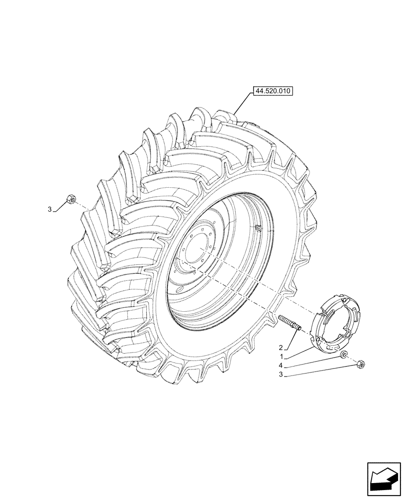 Схема запчастей Case IH OPTUM 270 CVT - (39.140.030) - VAR - 758189 - REAR, WHEEL, BALLAST 182 KG (39) - FRAMES AND BALLASTING