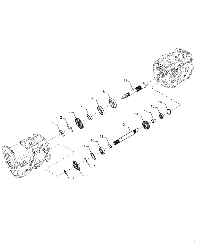 Схема запчастей Case IH FARMALL 55C - (21.140.040) - RANGE GEAR, SHAFT - HST, TRANSMISSION (21) - TRANSMISSION