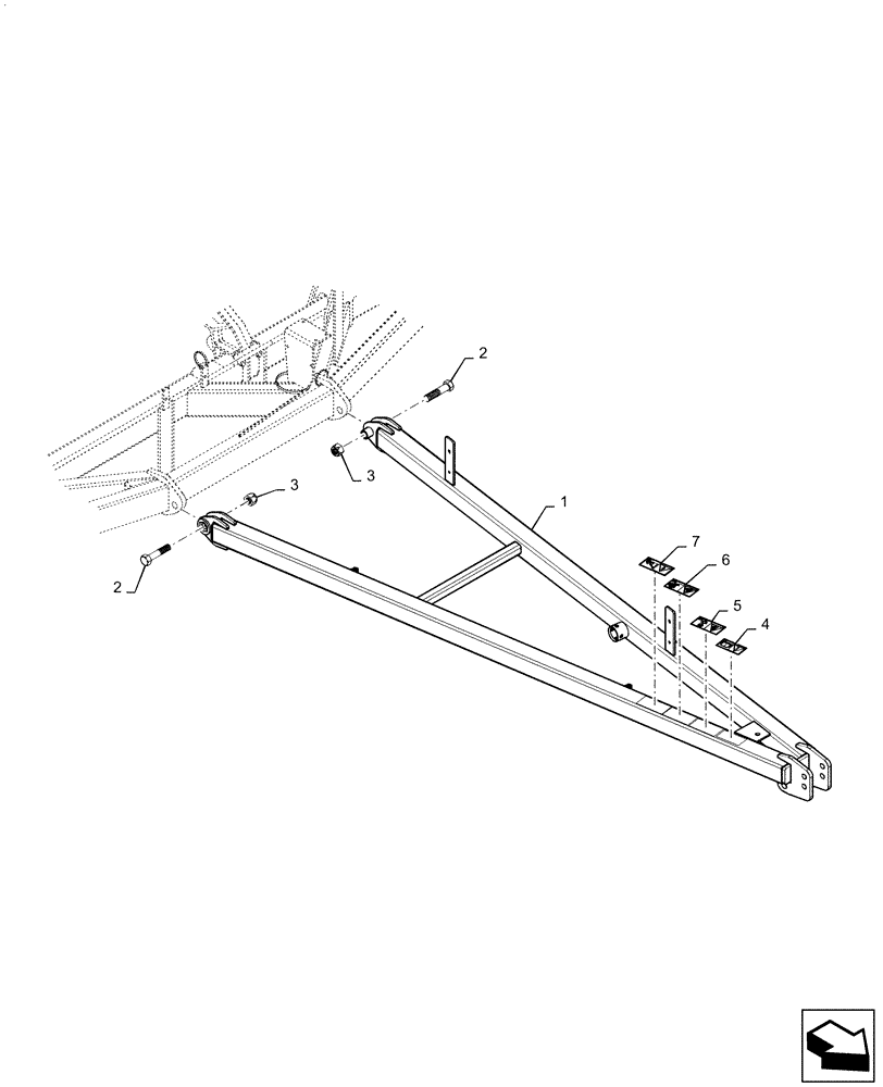 Схема запчастей Case IH 500 - (37.100.AA[07]) - FRONT HITCH 40 FT DRILLS (37) - HITCHES, DRAWBARS & IMPLEMENT COUPLINGS