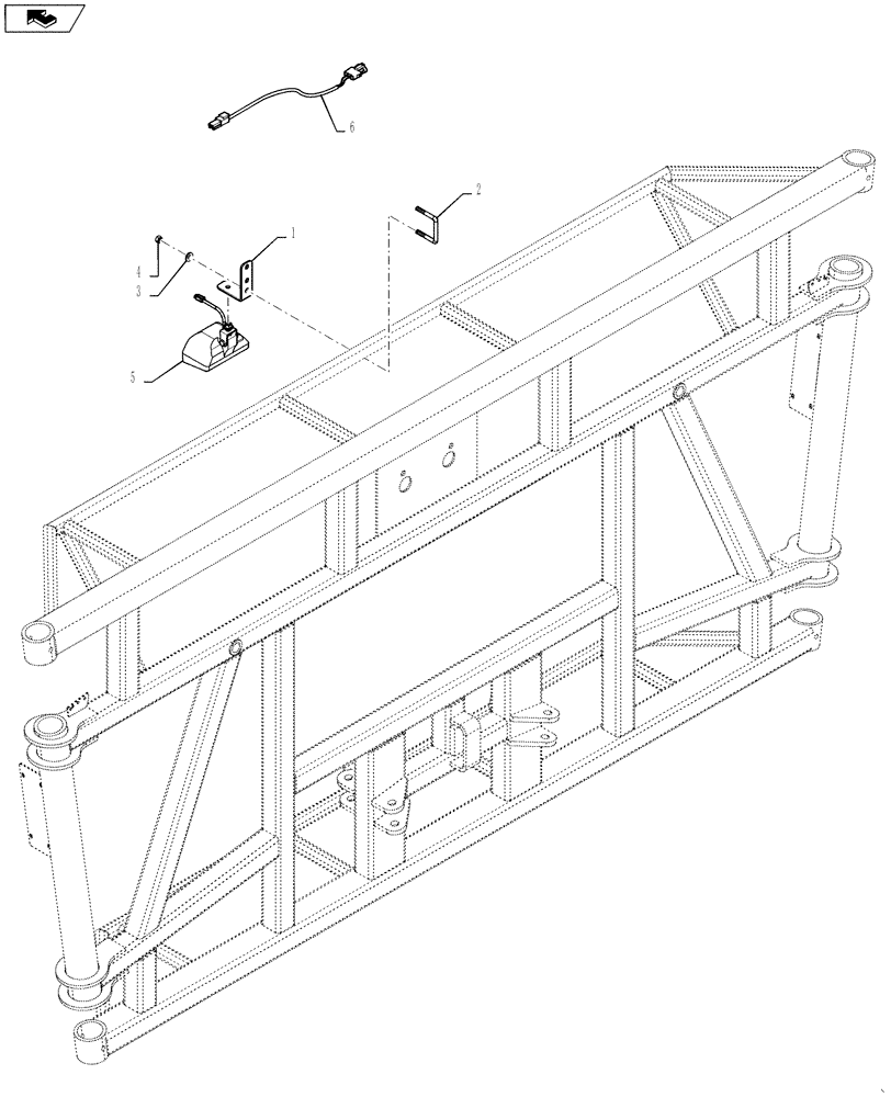 Схема запчастей Case IH 3330 - (55.404.03) - LIGHT GROUP, CENTER SECTION, 120 (55) - ELECTRICAL SYSTEMS