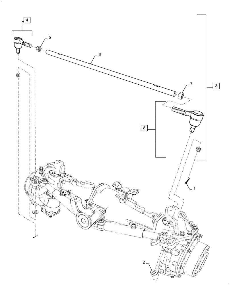 Схема запчастей Case IH FARMALL 55C - (41.216.040) - STEERING TIE-ROD (41) - STEERING