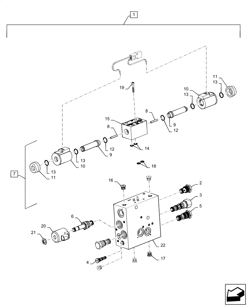 Схема запчастей Case IH 5140 - (41.432.AE) - VAR - 425136 - VALVE, AUXILIARY STEERING (41) - STEERING