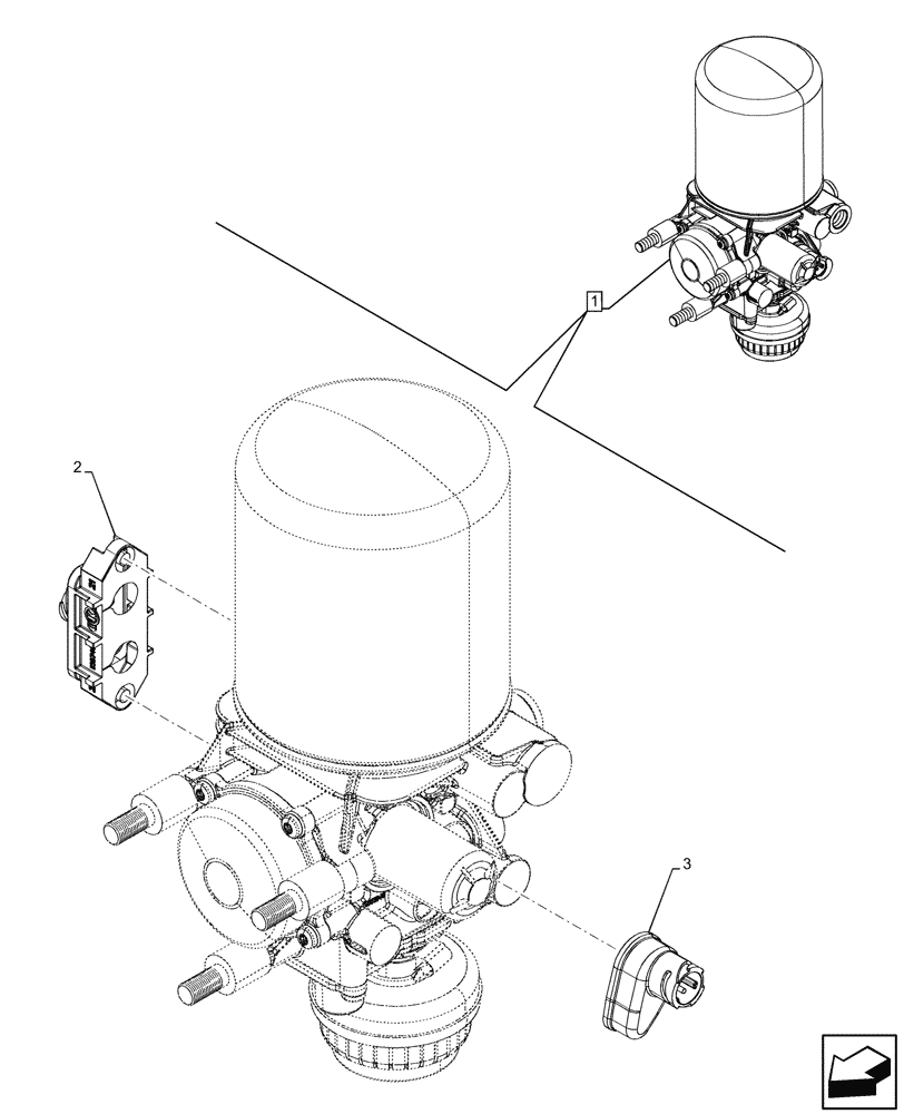 Схема запчастей Case IH OPTUM 270 CVT - (55.350.030) - VAR - 758035, 758036 - ANTILOCK BRAKING SYSTEM (ABS), SENSOR, AIR PRESSURE (55) - ELECTRICAL SYSTEMS