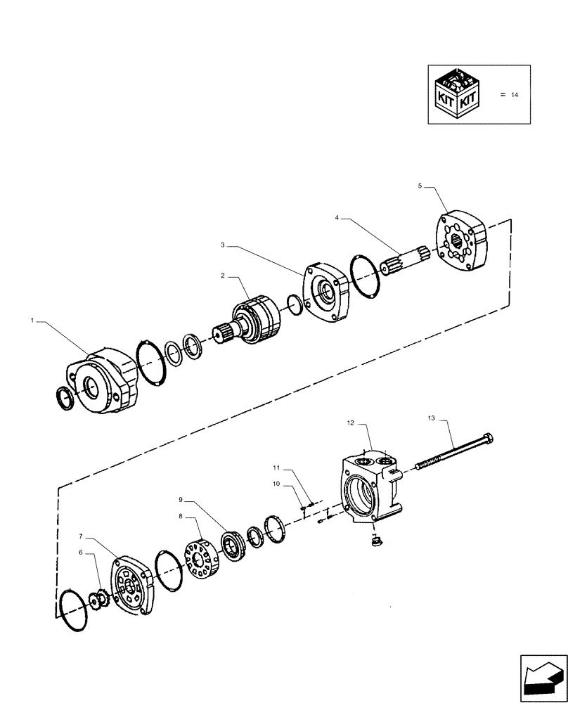 Схема запчастей Case IH A8800 - (35.000.AB[17]) - HYDRAULIC MOTOR, ROLLERS FLOATING A, C1, C2, D, BOTTOM ROLLERS E, F (35) - HYDRAULIC SYSTEMS