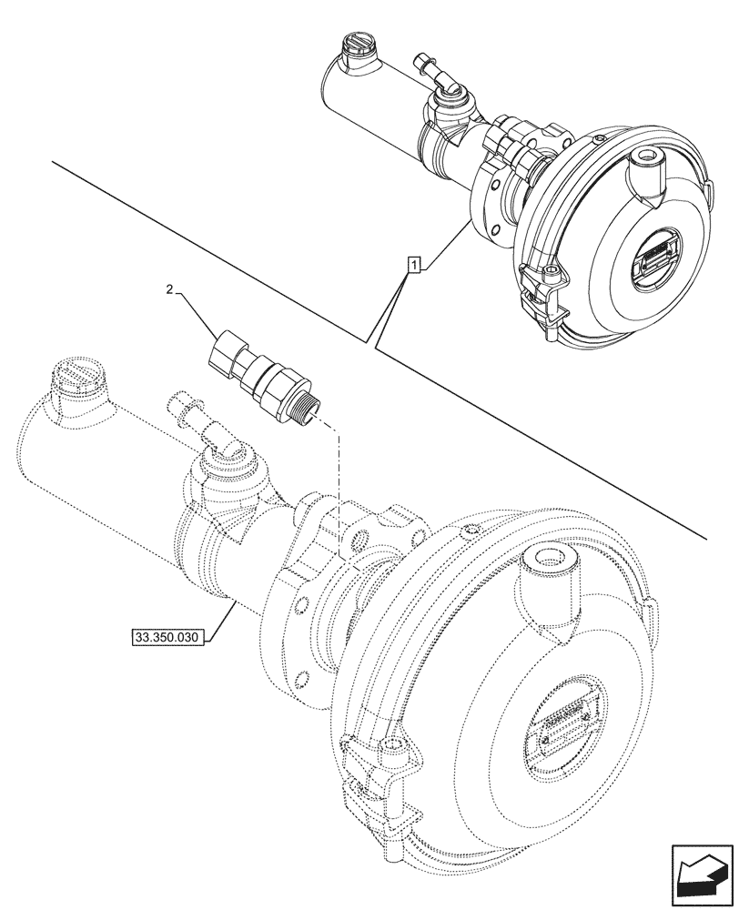 Схема запчастей Case IH OPTUM 270 CVT - (55.350.040) - VAR - 758035 - 758036 - ANTILOCK BRAKING SYSTEM (ABS), BRAKE SERVO, SENSOR, AIR PRESSURE (55) - ELECTRICAL SYSTEMS