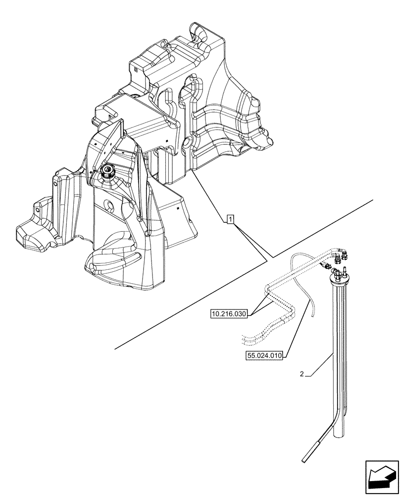 Схема запчастей Case IH OPTUM 270 CVT - (55.011.010) - VAR - 391131, 758001 - FUEL TANK, LEVEL, SENSOR (55) - ELECTRICAL SYSTEMS