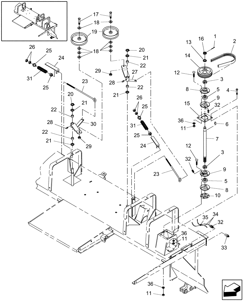 Схема запчастей Case IH DC132 - (14.06) - HEADER DRIVE, LEFT SIDE (14) - CROP CUTTING