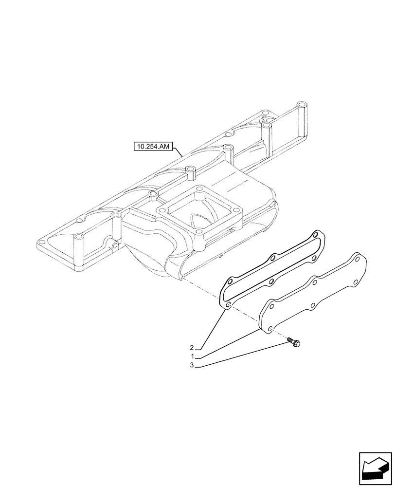 Схема запчастей Case IH F4HFE613E B005 - (55.202.AA) - MANIFOLD, HEATER (55) - ELECTRICAL SYSTEMS