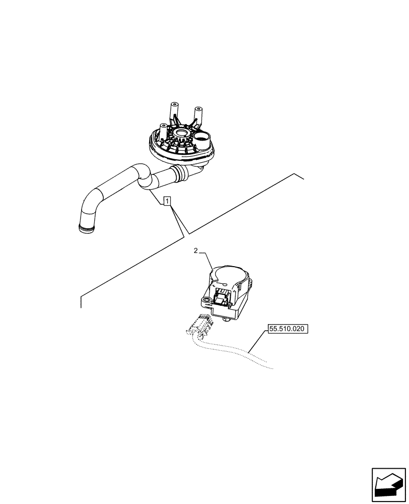 Схема запчастей Case IH FARMALL 120U - (55.050.030) - VAR - 331444, 332147, 336730, 339434 - HEATER, CONTROL (55) - ELECTRICAL SYSTEMS