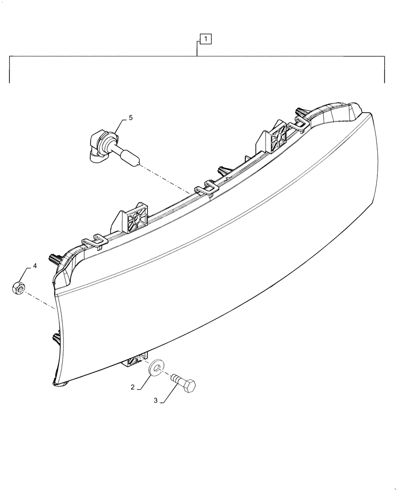 Схема запчастей Case IH PATRIOT 2250 - (55.404.AQ[02]) - CENTER MOUNTED, HALOGEN, WORK LIGHT (55) - ELECTRICAL SYSTEMS