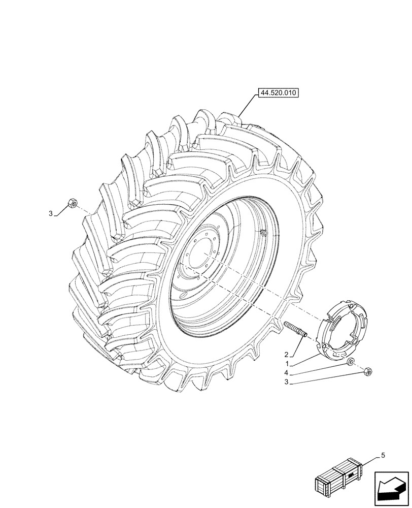 Схема запчастей Case IH OPTUM 270 CVT - (39.140.050) - VAR - 758191 - REAR, WHEEL, BALLAST 500 KG (39) - FRAMES AND BALLASTING