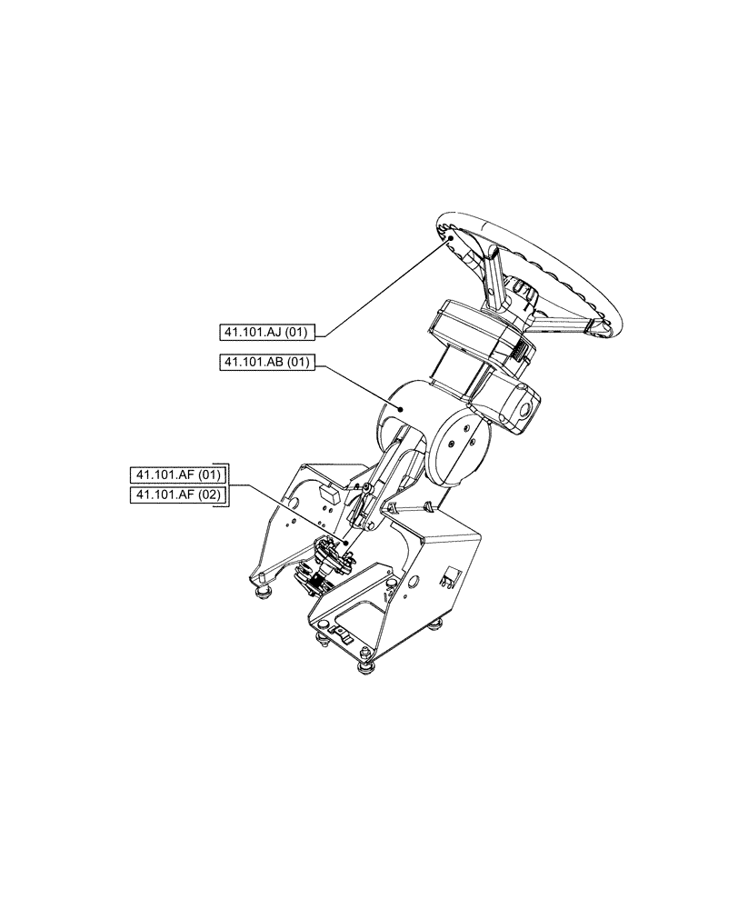 Схема запчастей Case IH PUMA 165 CVT - (00.000.41[01]) - PICTORIAL INDEX - STEERING (00) - GENERAL & PICTORIAL INDEX