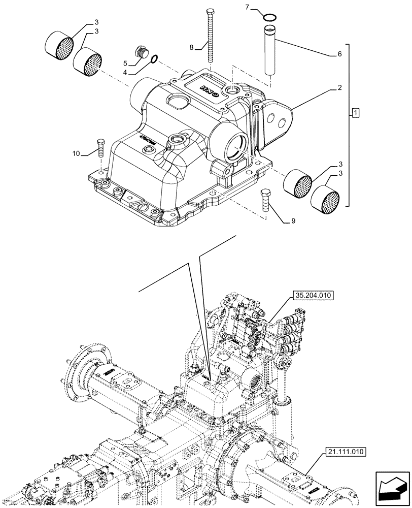 Схема запчастей Case IH FARMALL 110U - (37.110.010) - VAR - 758289 - HYDRAULIC LIFT, CASING, COVER (37) - HITCHES, DRAWBARS & IMPLEMENT COUPLINGS