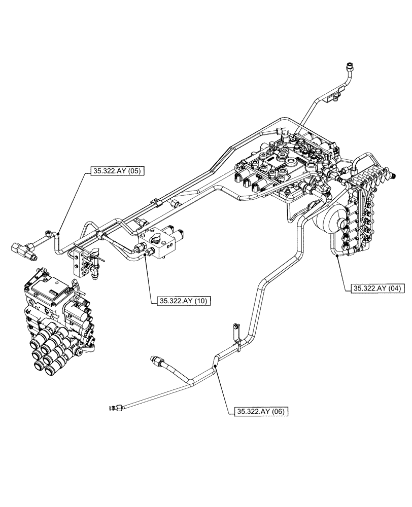 Схема запчастей Case IH PUMA 165 CVT - (00.000.35[07]) - PICTORIAL INDEX - HYDRAULIC SYSTEMS (00) - GENERAL & PICTORIAL INDEX