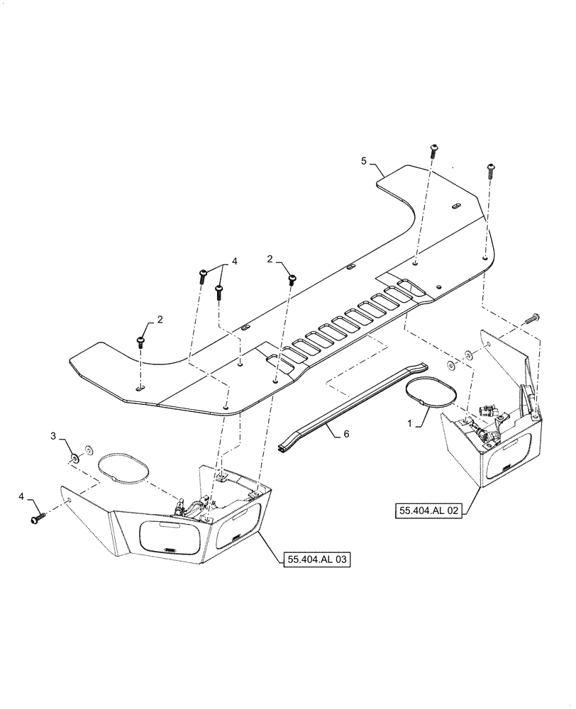 Схема запчастей Case IH SV300 - (55.404.AL[01]) - HEAVY DUTY, FRONT LIGHT ASSY, 55 DEGREE (55) - ELECTRICAL SYSTEMS