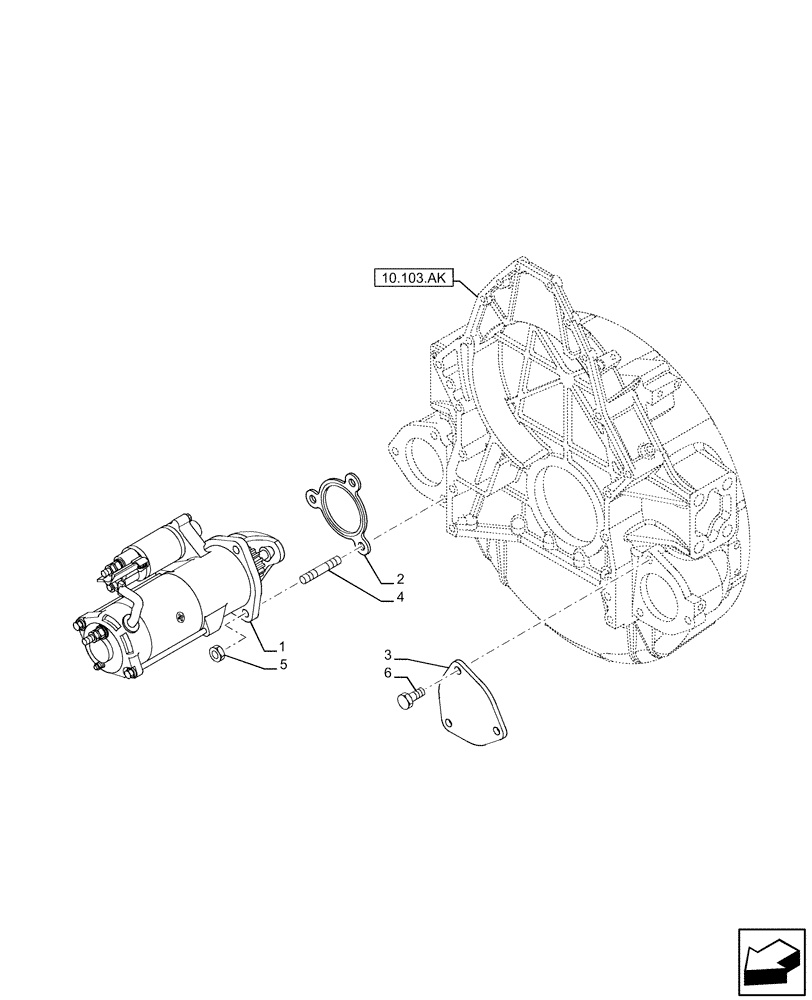 Схема запчастей Case IH FVAE2884X B200 - (55.201.AE) - STARTER MOTOR (55) - ELECTRICAL SYSTEMS