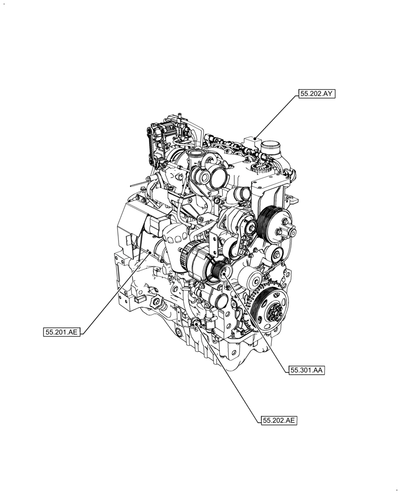 Схема запчастей Case IH FARMALL 120A - (00.000.55[01]) - PICTORIAL INDEX - ELECTRICAL SYSTEMS (00) - GENERAL & PICTORIAL INDEX