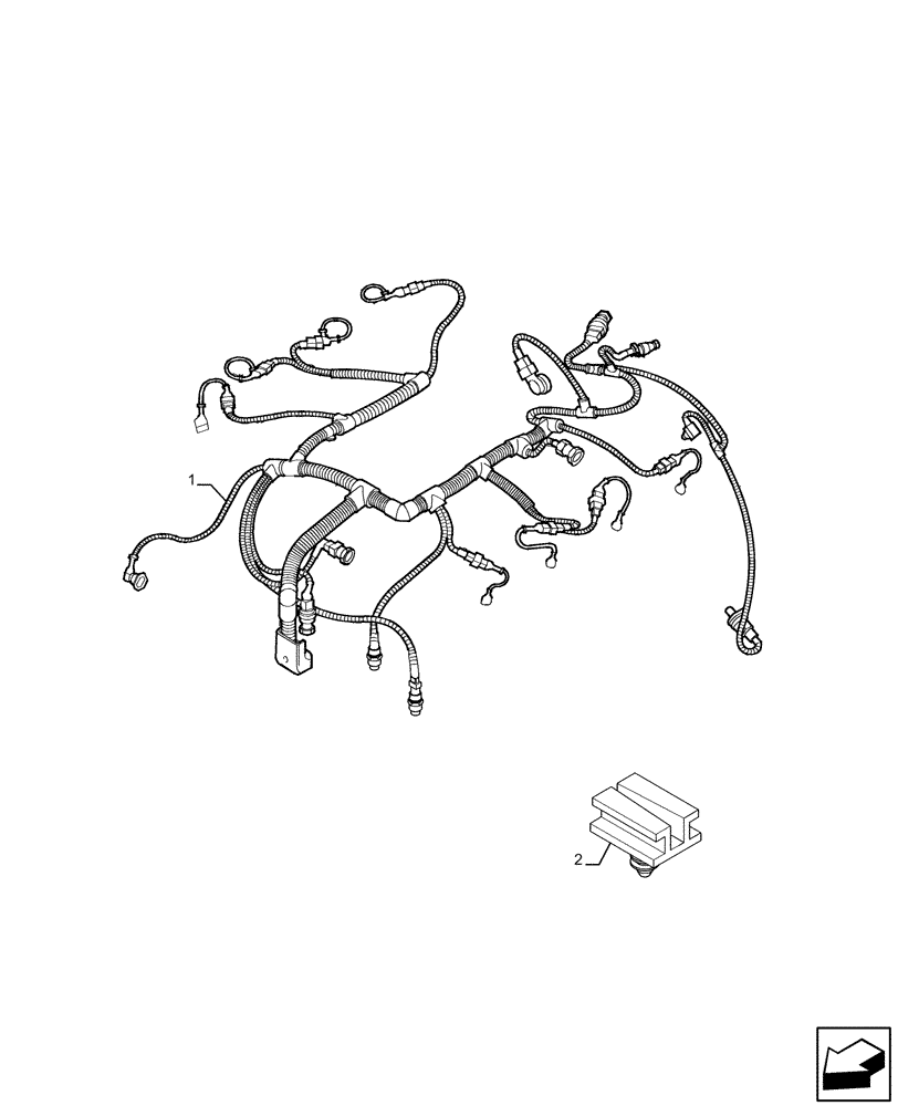 Схема запчастей Case IH FVAE2884X B200 - (55.010.AA) - CONNECTIONS CABLE FOR ENGINE INJECTION (55) - ELECTRICAL SYSTEMS