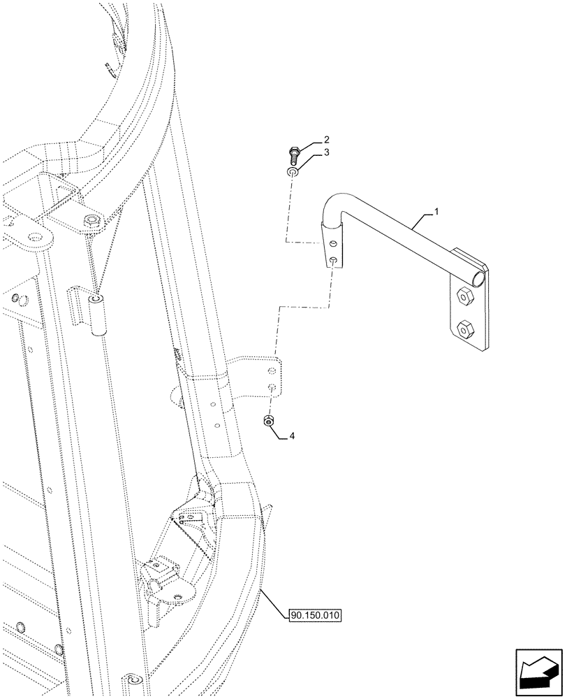 Схема запчастей Case IH FARMALL 120U - (88.100.050) - LICENSE PLATE HOLDER (88) - ACCESSORIES