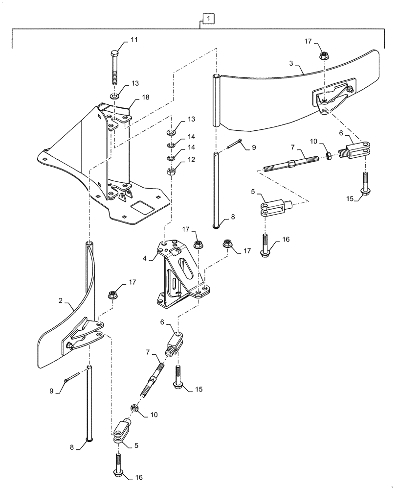 Схема запчастей Case IH 9240 - (73.420.AC[03]) - CROP DIVIDER, ADJUSTABLE CLEVIS (73) - RESIDUE HANDLING