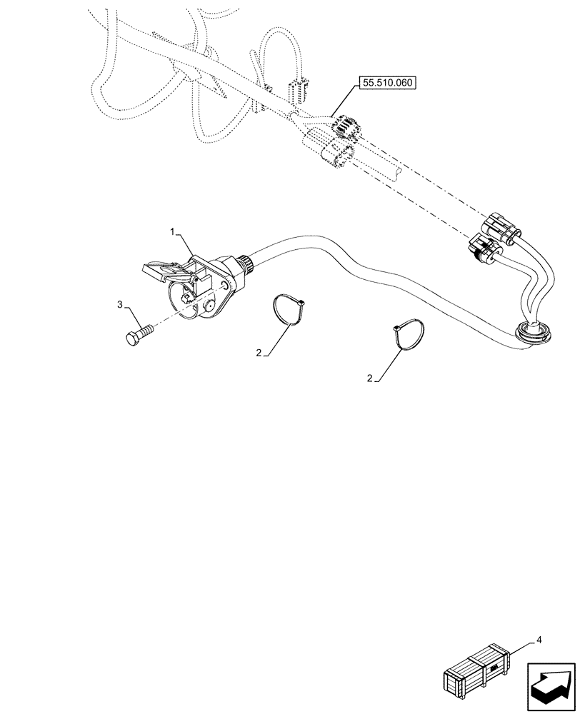 Схема запчастей Case IH OPTUM 270 CVT - (55.350.020) - VAR - 758035, 758036, 758650 - ANTILOCK BRAKING SYSTEM (ABS), TRAILER, SOCKET (55) - ELECTRICAL SYSTEMS