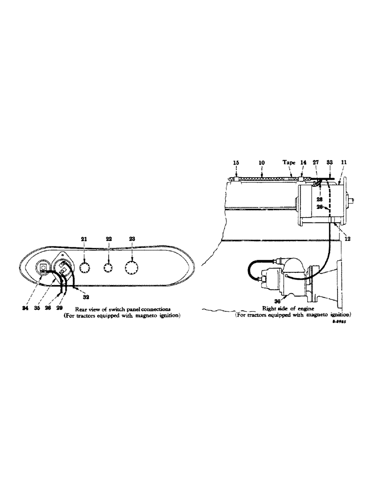 Схема запчастей Case IH 300 - (119) - ELECTRICAL SYSTEM, CARBURETED ENGINE, IGNITION AND STARTING SYSTEM, 6 AND 12 VOLT (06) - ELECTRICAL SYSTEMS