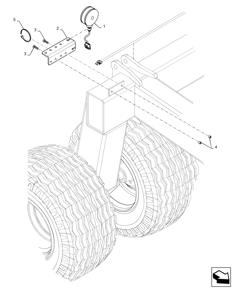 Схема запчастей Case IH 500 - (55.100.AA[02]) - REAR LIGHT BRACKETS (55) - ELECTRICAL SYSTEMS