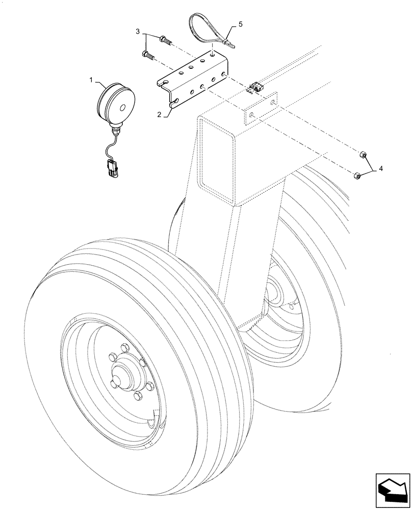 Схема запчастей Case IH 500 - (55.100.AA[04]) - REAR LIGHT BRACKET 40 FOOT (55) - ELECTRICAL SYSTEMS