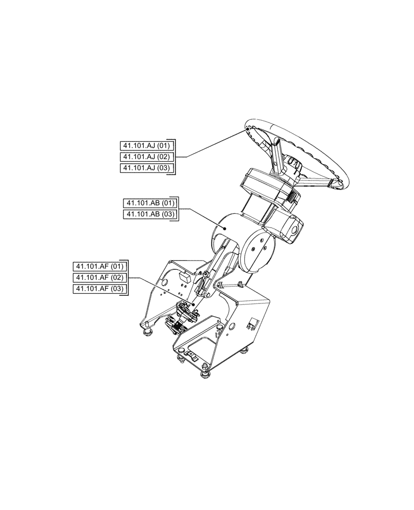 Схема запчастей Case IH PUMA 185 - (00.000.41[01]) - PICTORIAL INDEX - STEERING (00) - GENERAL & PICTORIAL INDEX