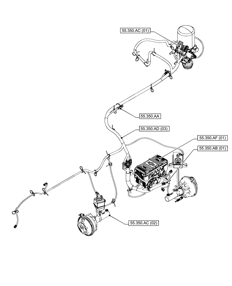 Схема запчастей Case IH PUMA 185 - (00.000.55[09]) - PICTORIAL INDEX - ELECTRICAL SYSTEMS (00) - GENERAL & PICTORIAL INDEX