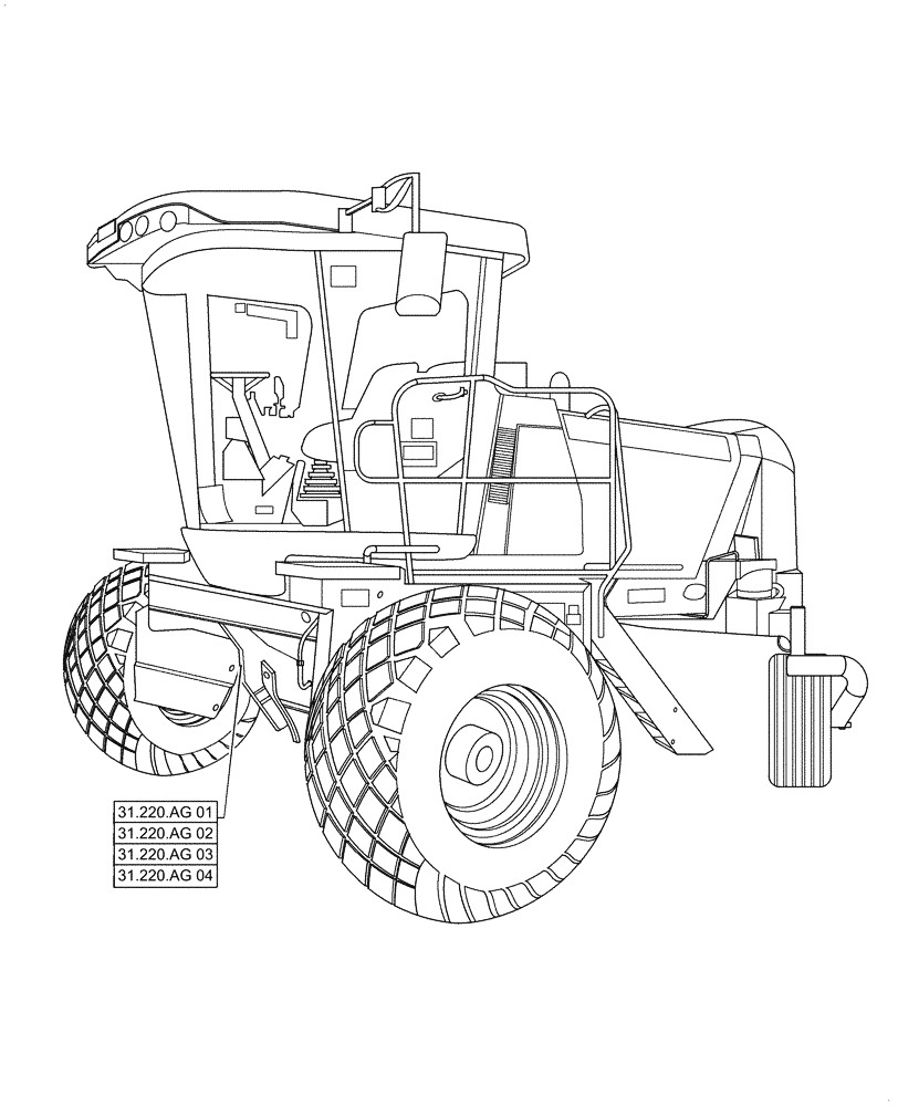 Схема запчастей Case IH WD1504 - (00.000.31) - PICTORIAL INDEX - IMPLEMENT POWER TAKE-OFF (00) - GENERAL & PICTORIAL INDEX