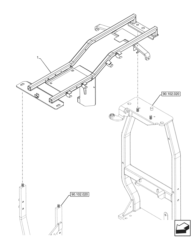 Схема запчастей Case IH OPTUM 270 CVT - (10.202.020) - VAR - 391215, 391216, 391217, 758207, 758208, 758209, 758210, 758211 - AIR CLEANER, SUPPORT (10) - ENGINE