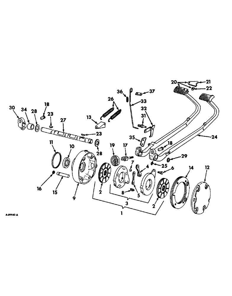 Схема запчастей Case IH 664 - (04-02) - BRAKES, BRAKE LOCK AND CONNECTIONS (5.1) - BRAKES