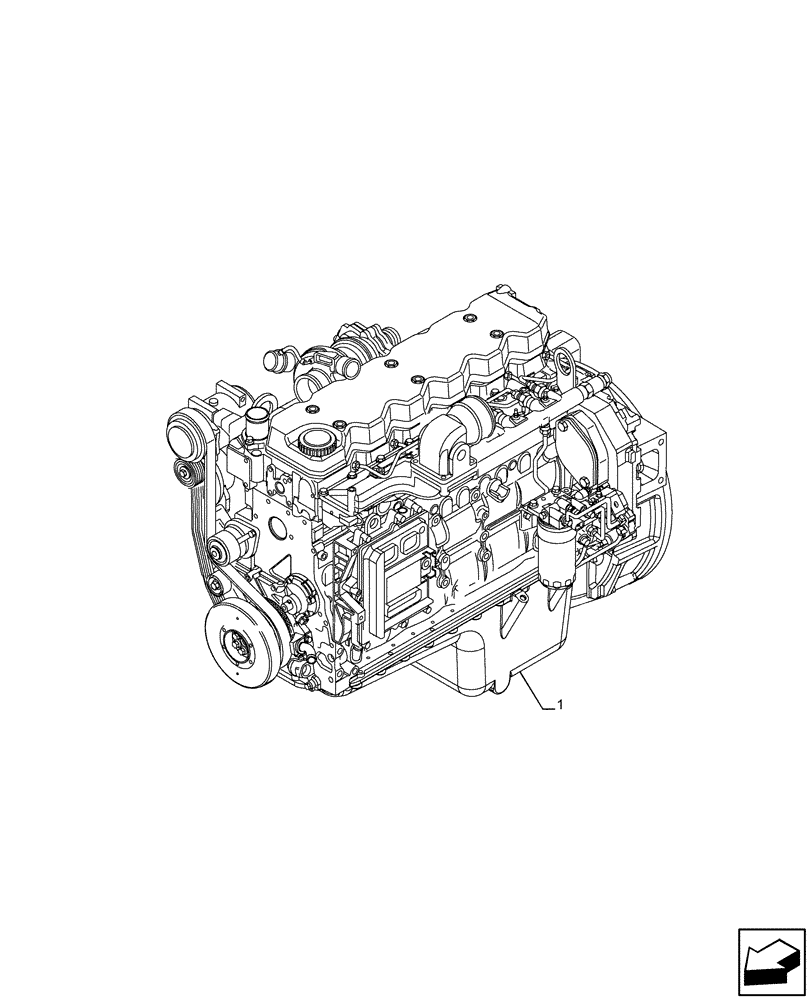 Схема запчастей Case IH F4HFE613D B007 - (10.001.AD) - ENGINE (10) - ENGINE