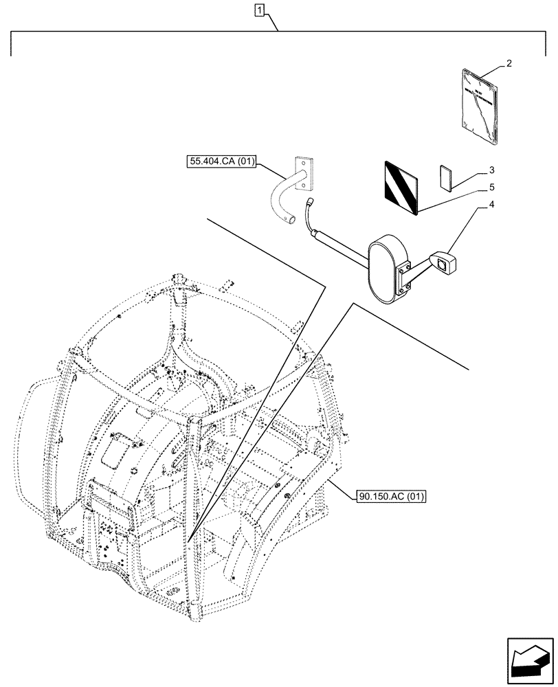 Схема запчастей Case IH PUMA 150 - (88.100.55[07]) - DIA KIT, WORK LIGHT, MARKER (88) - ACCESSORIES