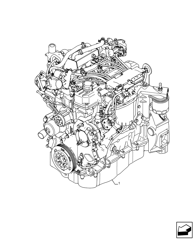 Схема запчастей Case IH F5GFL413A B021 - (10.001.AD) - ENGINE (10) - ENGINE