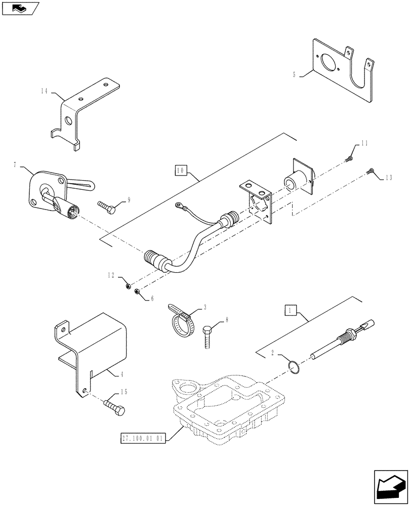 Схема запчастей Case IH PUMA 130 - (10.254.07[01]) - VAR - 330206 - ENGINE BLOCK AND TRANSMISSION OIL HEATERS - 220V - C7114 (10) - ENGINE