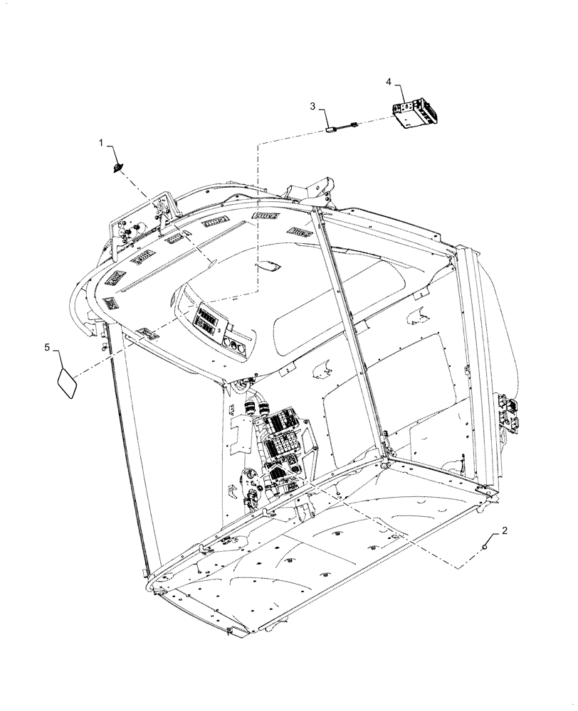 Схема запчастей Case IH 5140 - (55.512.AA[02]) - VAR - 722650 - RADIO (55) - ELECTRICAL SYSTEMS