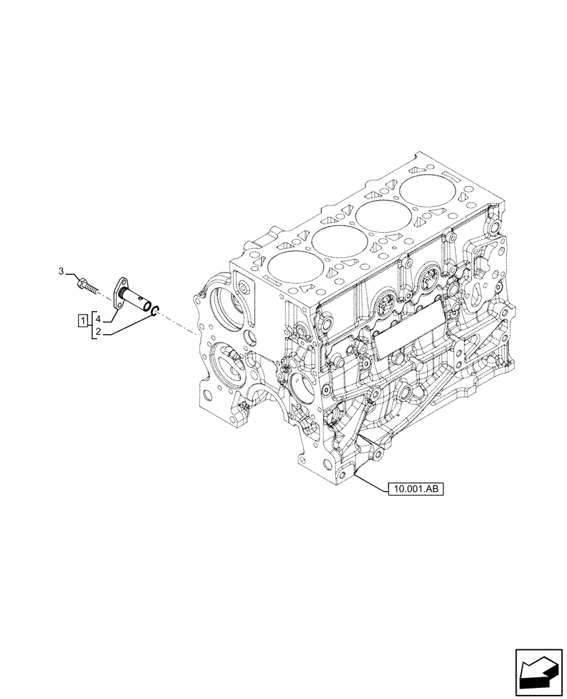 Схема запчастей Case IH F5GFL413A B019 - (10.304.AM) - OIL, PRESSURE CONTROL VALVE (10) - ENGINE